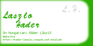 laszlo hader business card